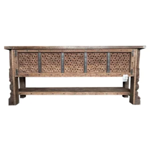 Consola Kalu de Madera Café Tallada en India