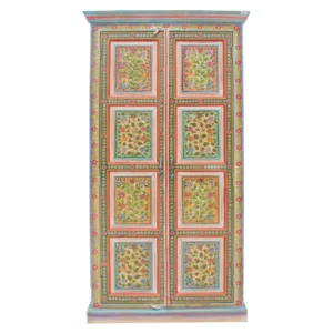 Armario de Madera Verde Pintado en India