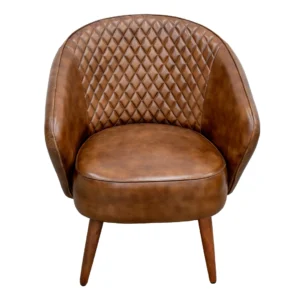 Silla Kong de Cuero y Madera Café