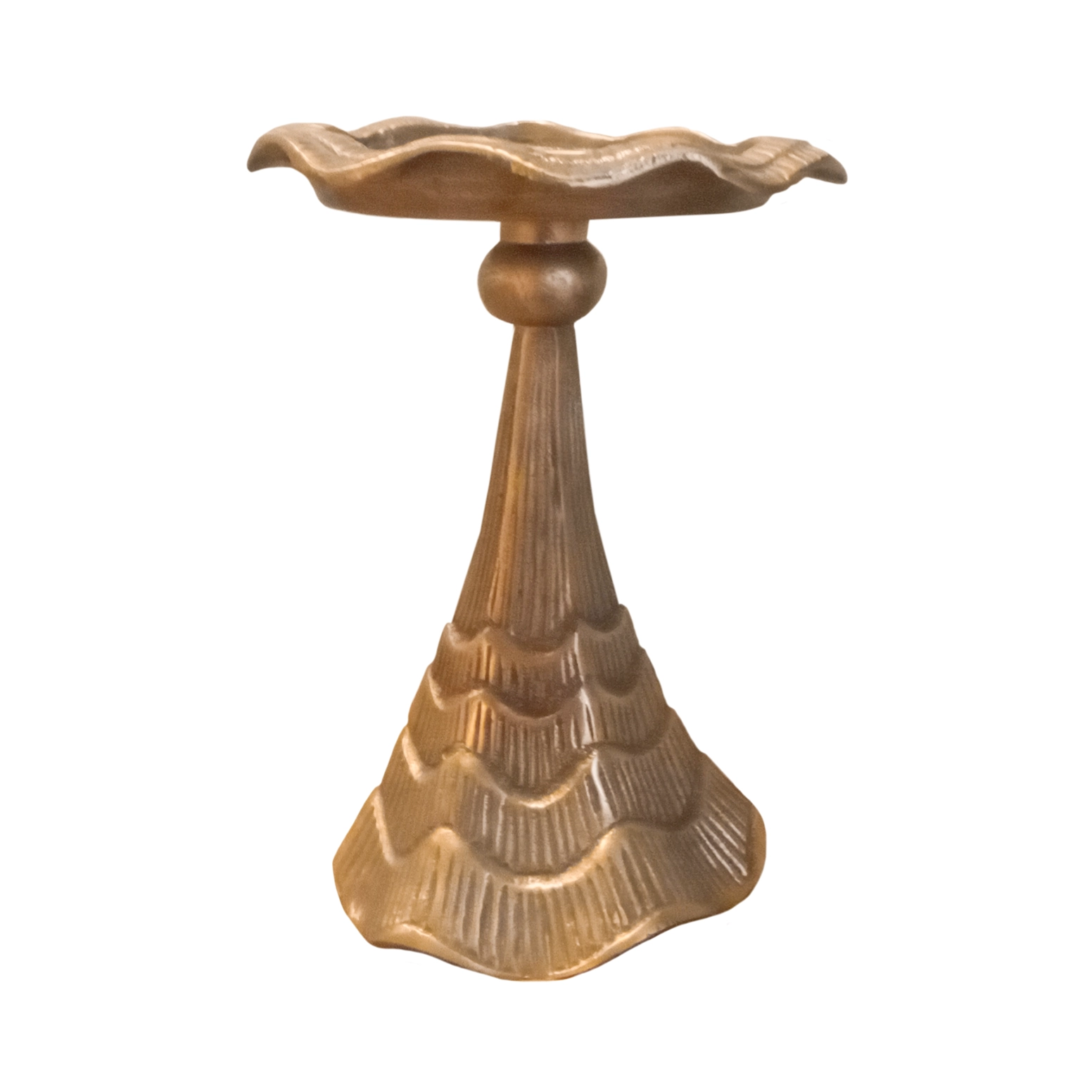 Candelabro Kassa de Metal Dorado Forjado en India - Image 2