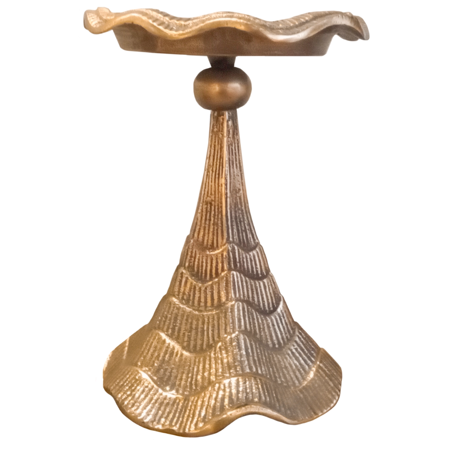 Candelabro Kassa de Metal Dorado Forjado en India - Image 2