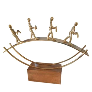 Kassa de Metal y Madera Dorado