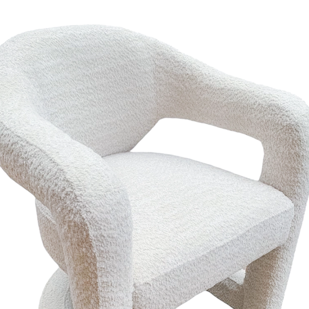 Silla Artic de Bouclé Blanco - Image 3