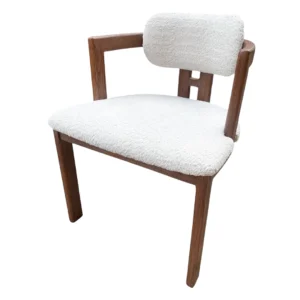Silla Lois de Bouclé Blanco