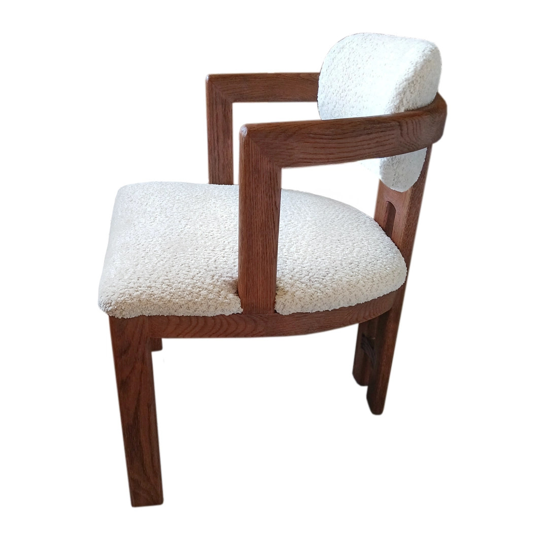 Silla Lois de Bouclé Blanco - Image 3