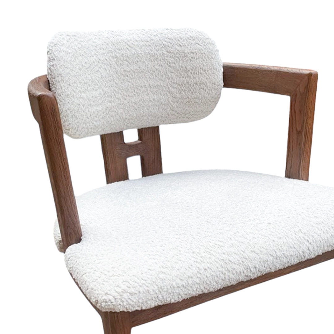 Silla Lois de Bouclé Blanco - Image 2