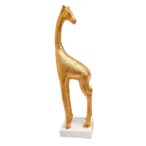 Jirafa grande de Metal Dorado