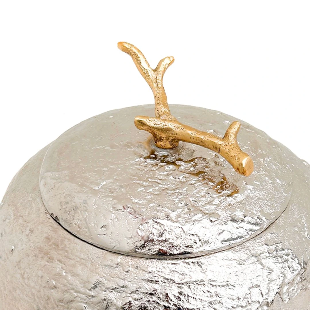 Vasija de Metal Plateado - Image 2