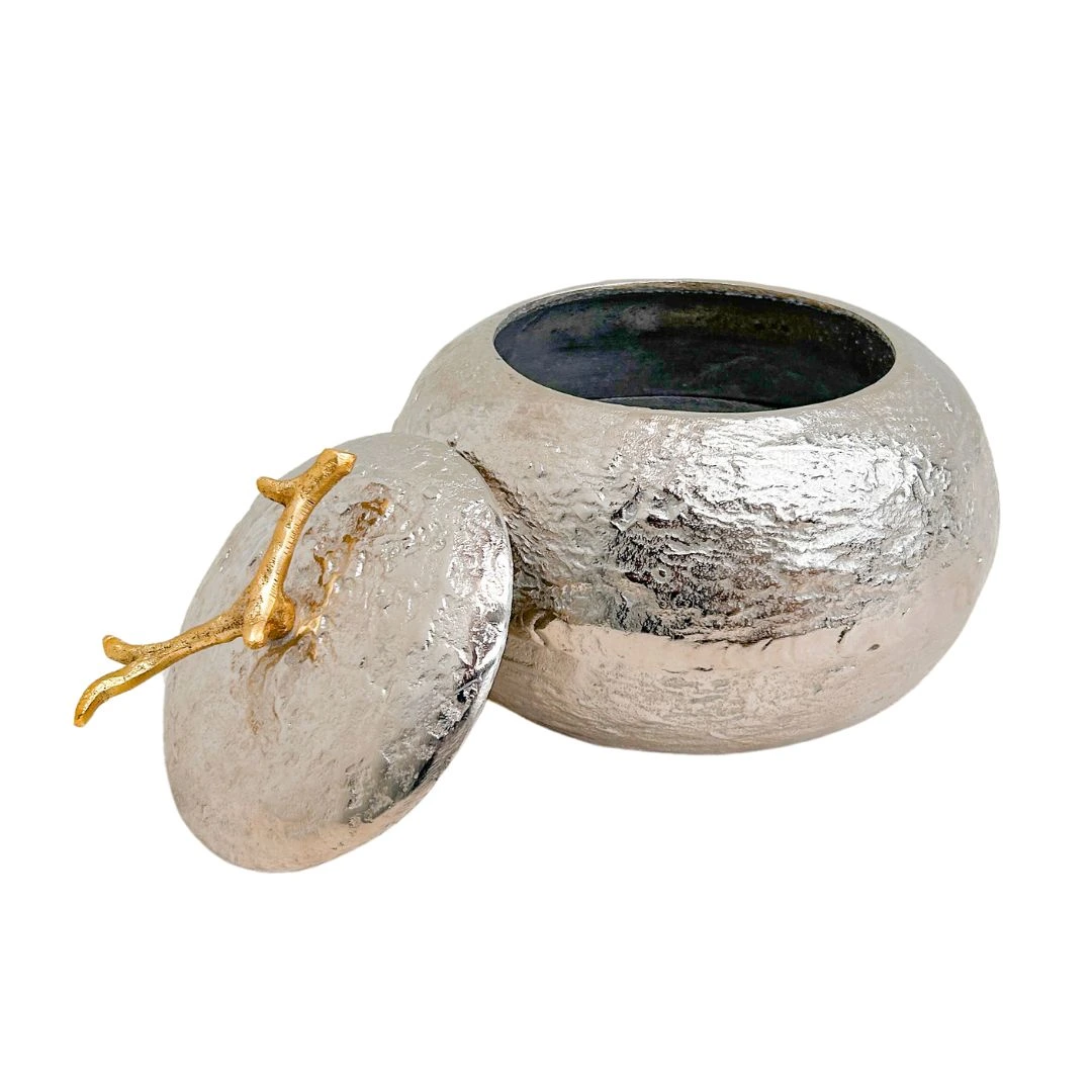 Vasija de Metal Plateado - Image 3